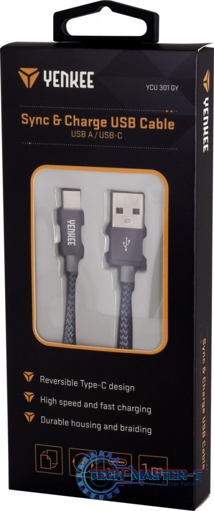 Kabel USB A 2.0 / USB C transfer danych 480Mb/s /3A Kabel USB A 2.0 / USB C transfer danych 480Mb/s /3A