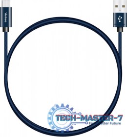 Kabel USB A 2.0 / USB C transfer danych 480Mb/s /3A