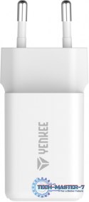 Ładowarka sieciowa USB C 2x18W 3A Power delivery 3.0 QC3.0 Biała