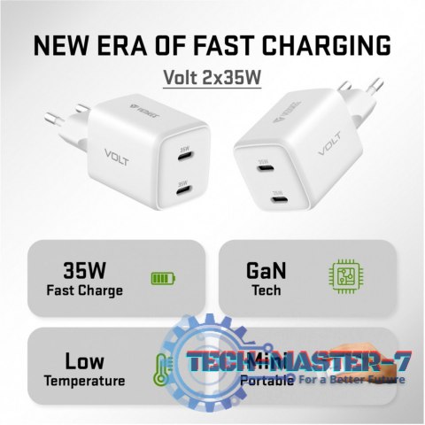 Ładowarka sieciowa USB C 2x18W 3A Power delivery 3.0 QC3.0 Biała Ładowarka sieciowa USB C 2x18W 3A Power delivery 3.0 QC3.0 Biała