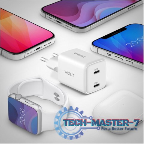 Ładowarka sieciowa USB C 2x18W 3A Power delivery 3.0 QC3.0 Biała Ładowarka sieciowa USB C 2x18W 3A Power delivery 3.0 QC3.0 Biała
