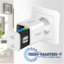 Ładowarka sieciowa USB C 2x18W 3A Power delivery 3.0 QC3.0 Biała