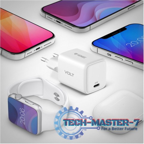 Ładowarka sieciowa USB C 45W 3A Power delivery 3.0 QC3.0 Biała Ładowarka sieciowa USB C 45W 3A Power delivery 3.0 QC3.0 Biała