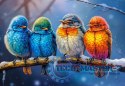 Puzzle 1500 elementów Ptaszki Razem cieplej