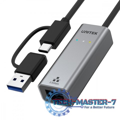 Adapter USB-A/C 3.1 GEN1 RJ45; 2,5 Gbps; U1313C