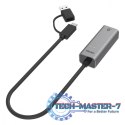 Adapter USB-A/C 3.1 GEN1 RJ45; 2,5 Gbps; U1313C