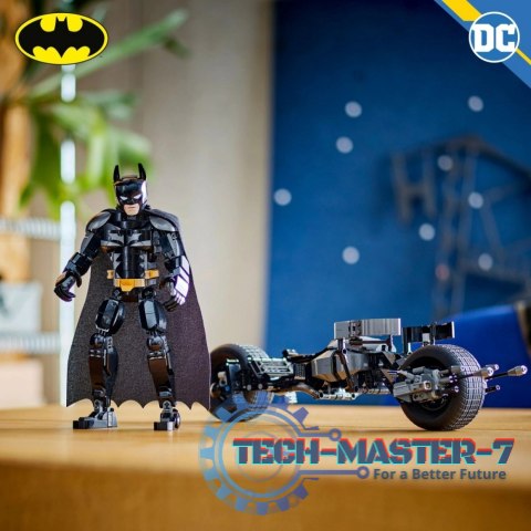 Klocki Super Heroes 76273 Figurka Batmana do zbudowania i batcykl Klocki Super Heroes 76273 Figurka Batmana do zbudowania i batcykl