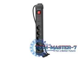 Listwa zasilająca 3.0m 5x230 SC SP1-05F-0300-BK