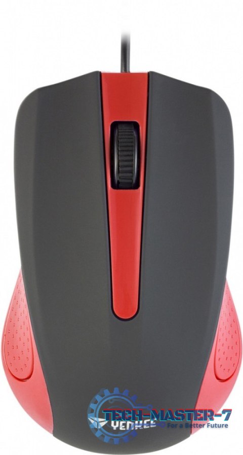 Mysz przewodowa USB 3 przyciski, gumowana powierzchnia