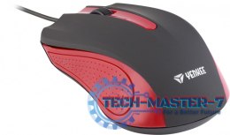 Mysz przewodowa USB 3 przyciski, gumowana powierzchnia