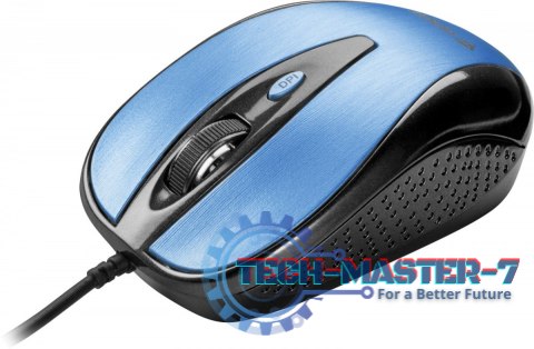 Mysz przewodowa USB , 4 przyciski, optyczna, symetryczna, Błękit Mysz przewodowa USB , 4 przyciski, optyczna, symetryczna, Błękit
