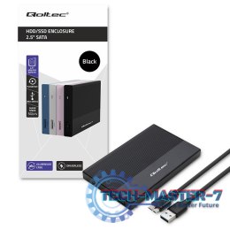 Obudowa | Kieszeń na dysk SSD HDD 2.5 cala | SATA | USB 3.0 | Super speed 5Gb/s | 2TB | Czarna