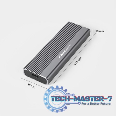 Obudowa | kieszeń na dysk SSD M.2 | SATA | NGFF | USB-C | Super speed 6Gb/s | 2TB | Szara Obudowa | kieszeń na dysk SSD M.2 | SATA | NGFF | USB-C | Super speed 6Gb/s | 2TB | Szara
