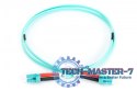 Patch cord światłowodowy FO LC/LC, dplx, MM 50/125, OM3, LSOH, 1m, turkusowy