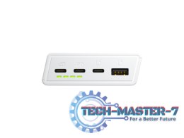 Powerbank PowerPlay 20S Biały 20000mAh 22,5W 3x USB-C 1x USB-A