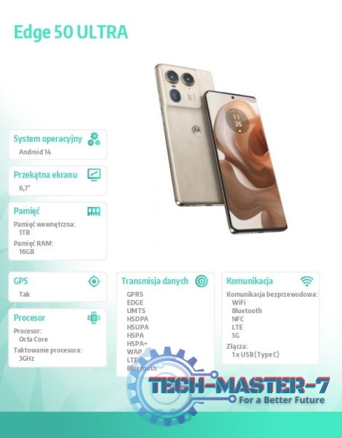 Smartfon Edge 50 ULTRA 16GB/1TB Fog Smartfon Edge 50 ULTRA 16GB/1TB Fog